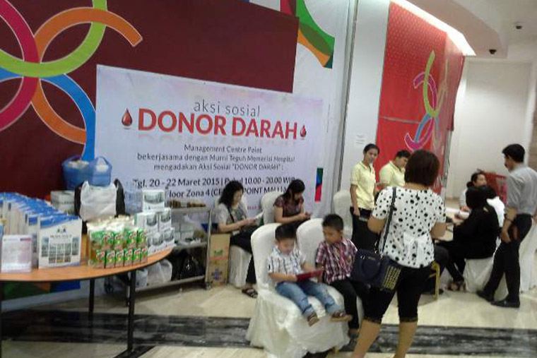 Donor Darah Centre Point dan Murni Teguh Memorial Hospital